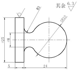 數控車床車削加工Q235鋼球體工藝卡
